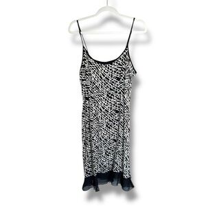 Loco Linda Vintage Black and White Slip Dress Size Medium